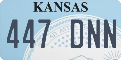 KS license plate 447DNN