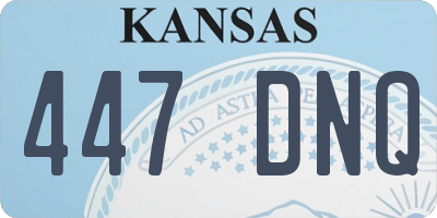 KS license plate 447DNQ