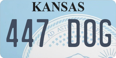 KS license plate 447DOG