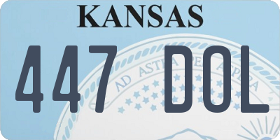 KS license plate 447DOL