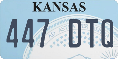 KS license plate 447DTQ