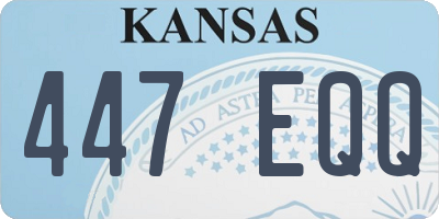 KS license plate 447EQQ