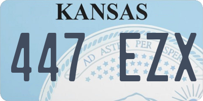 KS license plate 447EZX