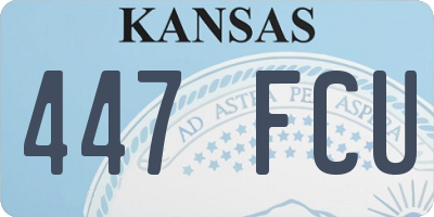 KS license plate 447FCU