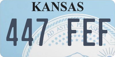 KS license plate 447FEF