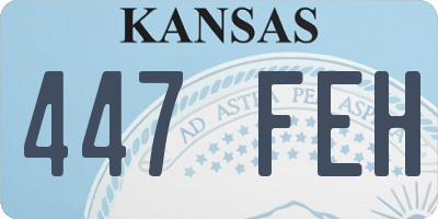 KS license plate 447FEH