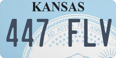 KS license plate 447FLV