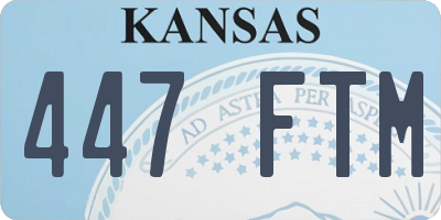 KS license plate 447FTM