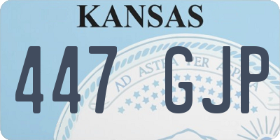 KS license plate 447GJP