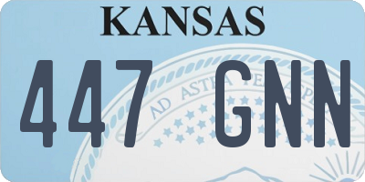 KS license plate 447GNN