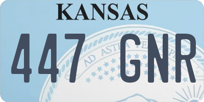 KS license plate 447GNR