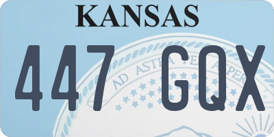 KS license plate 447GQX