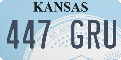 KS license plate 447GRU