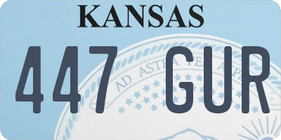 KS license plate 447GUR