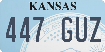 KS license plate 447GUZ