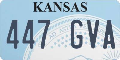 KS license plate 447GVA