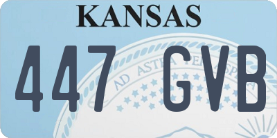 KS license plate 447GVB