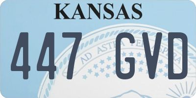 KS license plate 447GVD