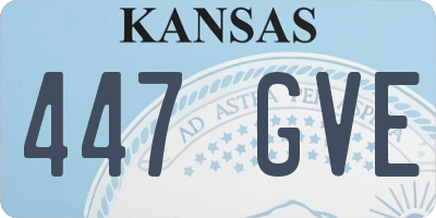 KS license plate 447GVE