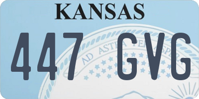 KS license plate 447GVG