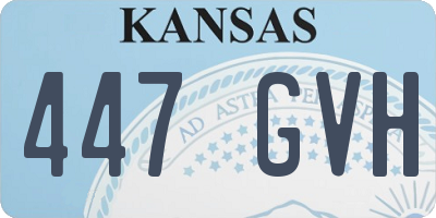 KS license plate 447GVH