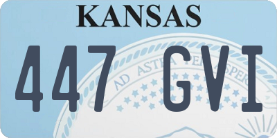 KS license plate 447GVI