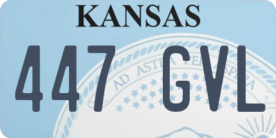 KS license plate 447GVL