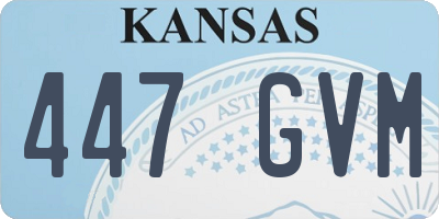 KS license plate 447GVM