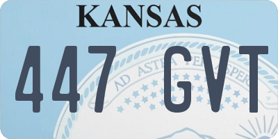 KS license plate 447GVT