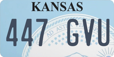 KS license plate 447GVU