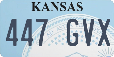 KS license plate 447GVX