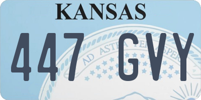 KS license plate 447GVY