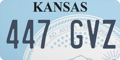 KS license plate 447GVZ