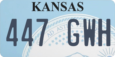 KS license plate 447GWH