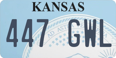 KS license plate 447GWL