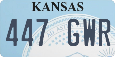 KS license plate 447GWR