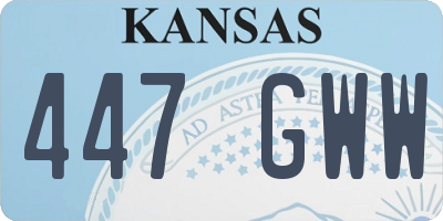 KS license plate 447GWW