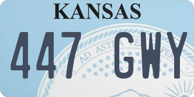 KS license plate 447GWY