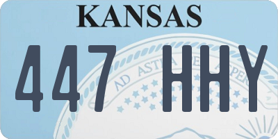 KS license plate 447HHY