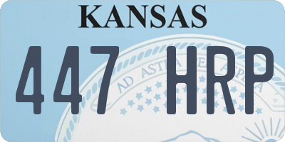 KS license plate 447HRP