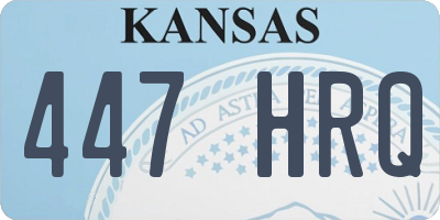 KS license plate 447HRQ