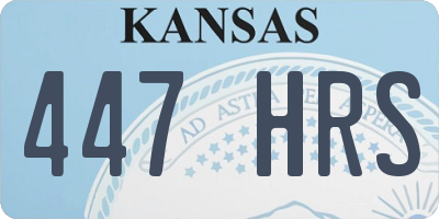 KS license plate 447HRS