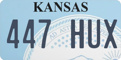 KS license plate 447HUX