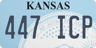 KS license plate 447ICP