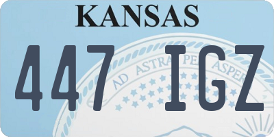KS license plate 447IGZ