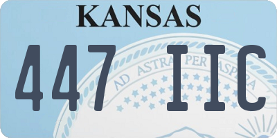 KS license plate 447IIC