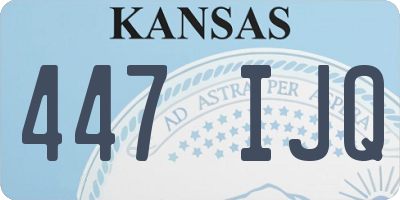 KS license plate 447IJQ