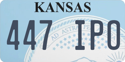 KS license plate 447IPO