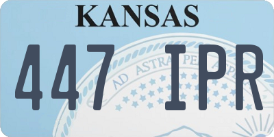 KS license plate 447IPR