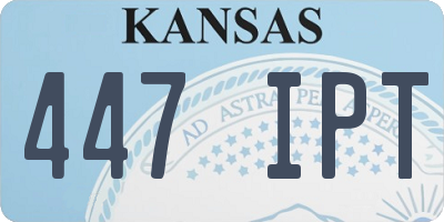 KS license plate 447IPT
